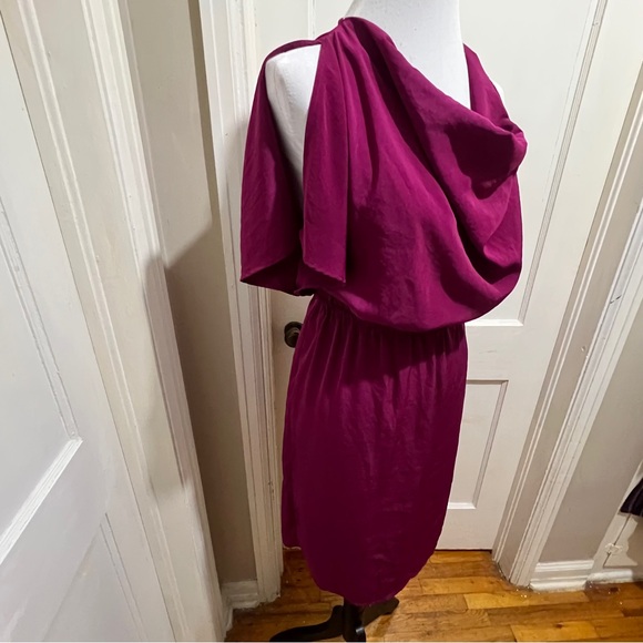 Massimo Cowl Neck Magenta Dress Womens Large - Picture 1 of 11